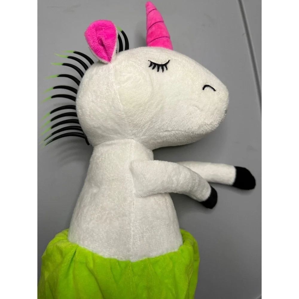 A&A Global Industries Unicorn Plush White Pink Neon Green Punk Spike Mane